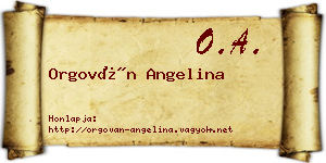 Orgován Angelina névjegykártya